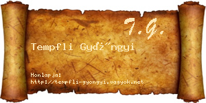 Tempfli Gyöngyi névjegykártya